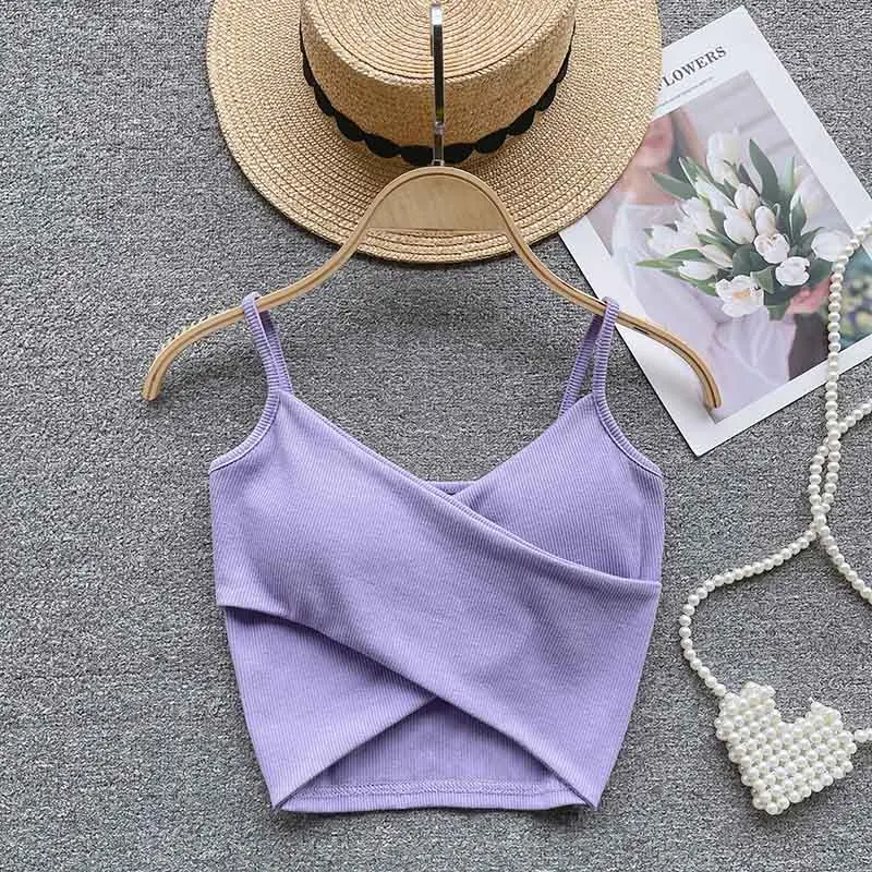 Irregular Casual Sport Camisole Women Strap Design Solid Fashion 2025 Y2K Elegant Ladies Chic Slim Tank Tops