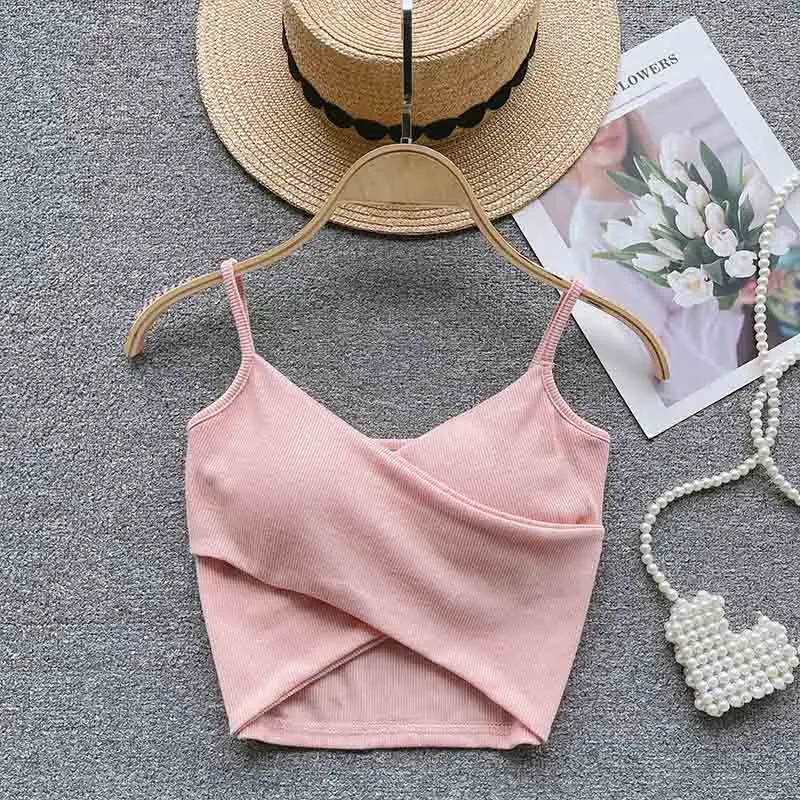 Irregular Casual Sport Camisole Women Strap Design Solid Fashion 2025 Y2K Elegant Ladies Chic Slim Tank Tops