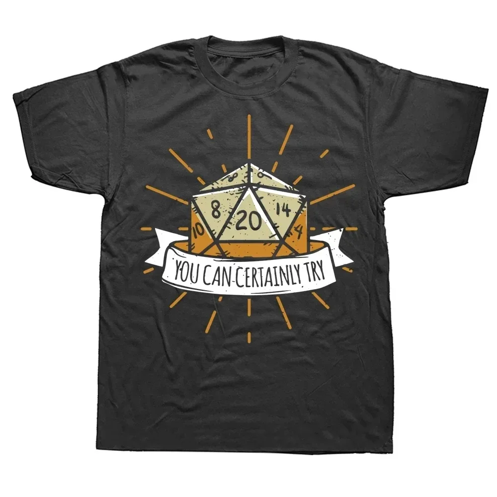 Novelty Dungeon Dragon T Shirts Graphic Streetwear Short Sleeve I Have A Plan D20 Dice Role Playing Game DnD T-shirt Men