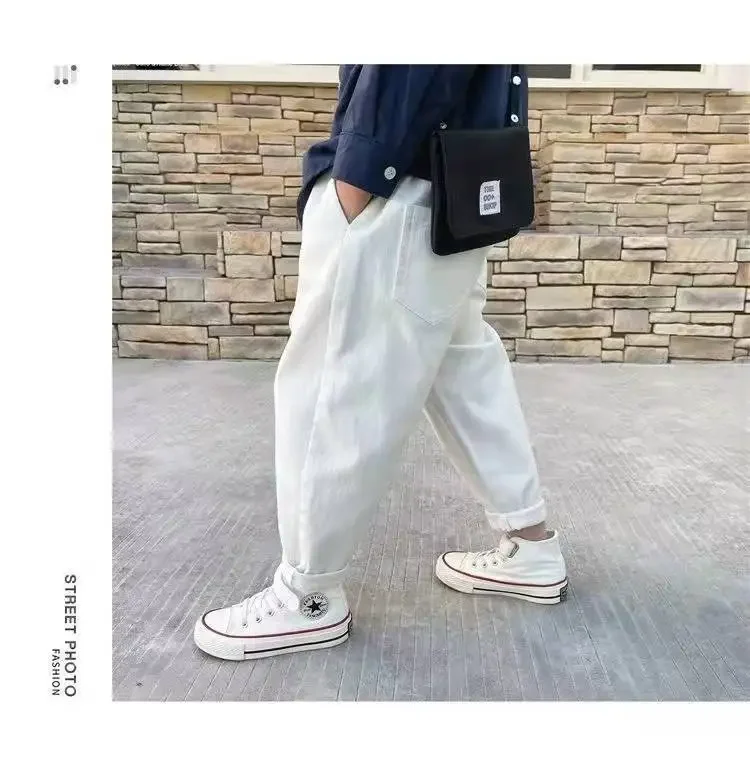 Baby Boys Pants Spring Autumn Cotton Kids Boy Girl Loose Pants Cargo Pants Children's Casual Sports Trousers