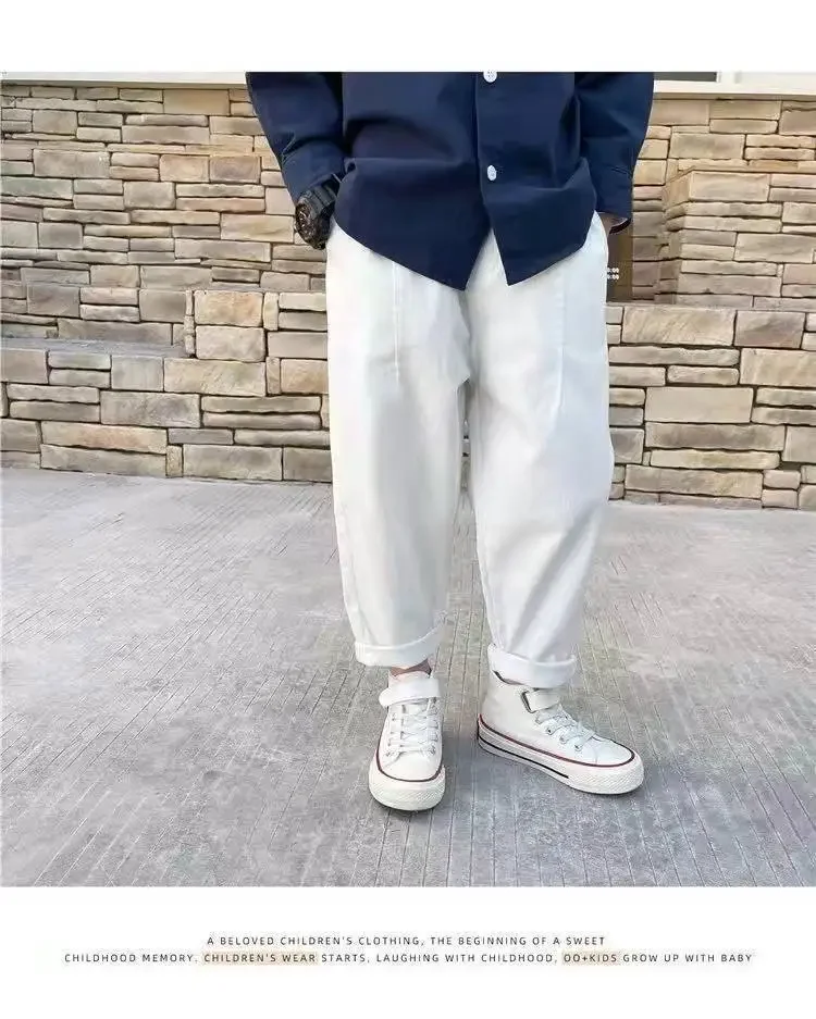Baby Boys Pants Spring Autumn Cotton Kids Boy Girl Loose Pants Cargo Pants Children's Casual Sports Trousers
