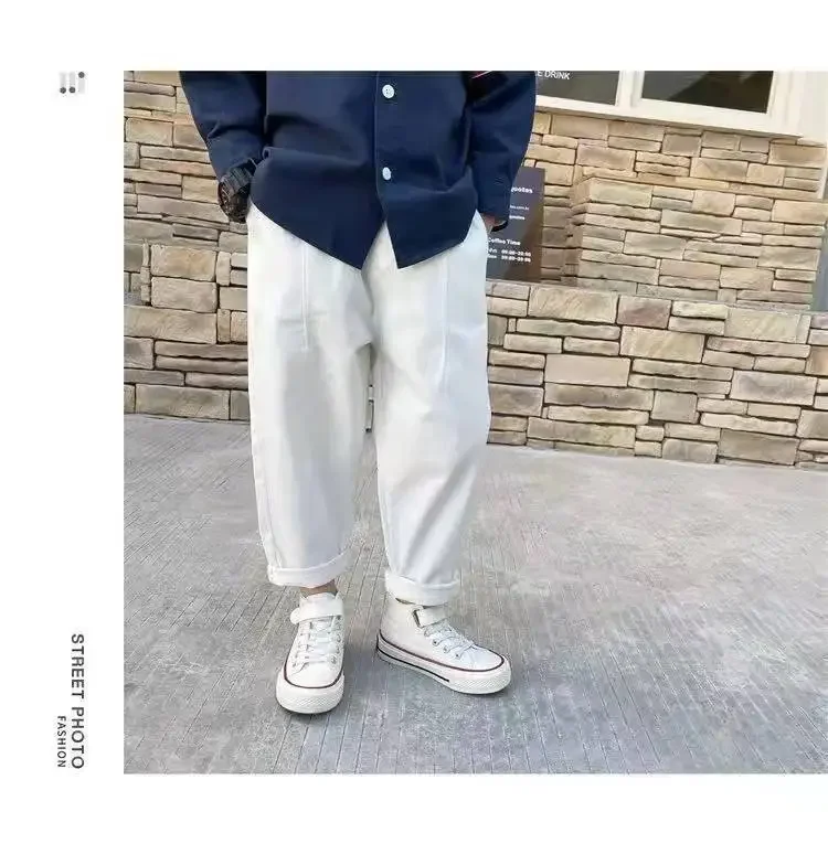Baby Boys Pants Spring Autumn Cotton Kids Boy Girl Loose Pants Cargo Pants Children's Casual Sports Trousers