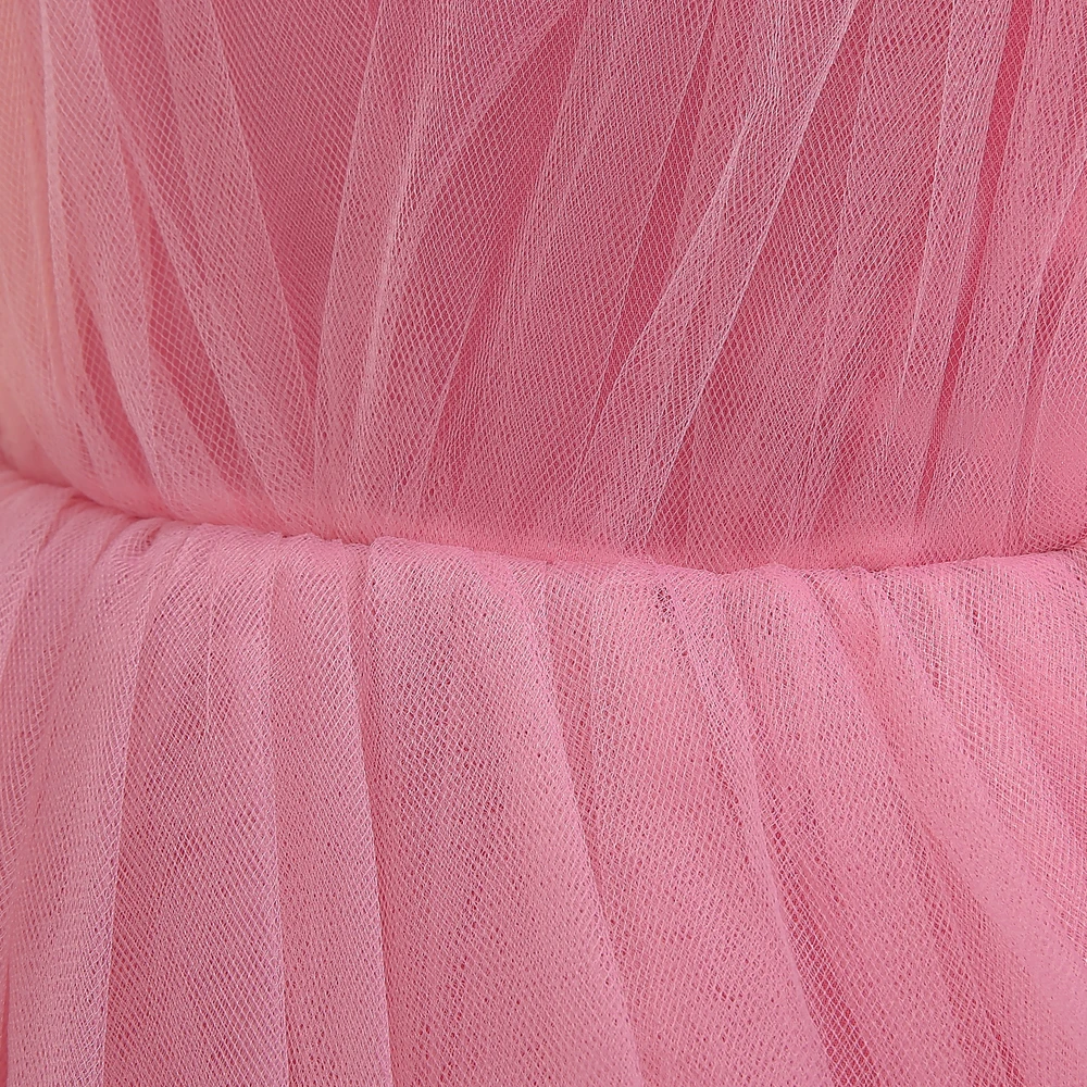 Ceremony Elegant Kids Party Dresses For Girls Children Puffy Tulle White Bridesmaid Dress Flower Girl Birthday Wedding Prom Gown