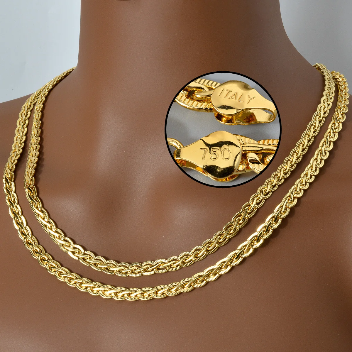Hip Hop Jewelry 18k Gold Plated Cuban Link Chain Necklace for Men Collar High Quality Metal Texture Women Fashion Charm Jewelry