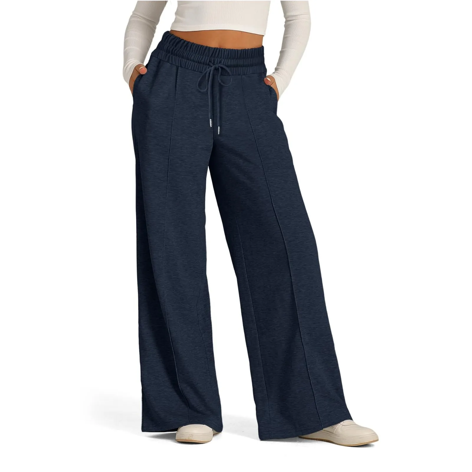 Fleece Sweatpants Women Streetwear Pants High Waist Loose Trousers Casual Straight Sport Wide Leg Baggy Pants Joggers