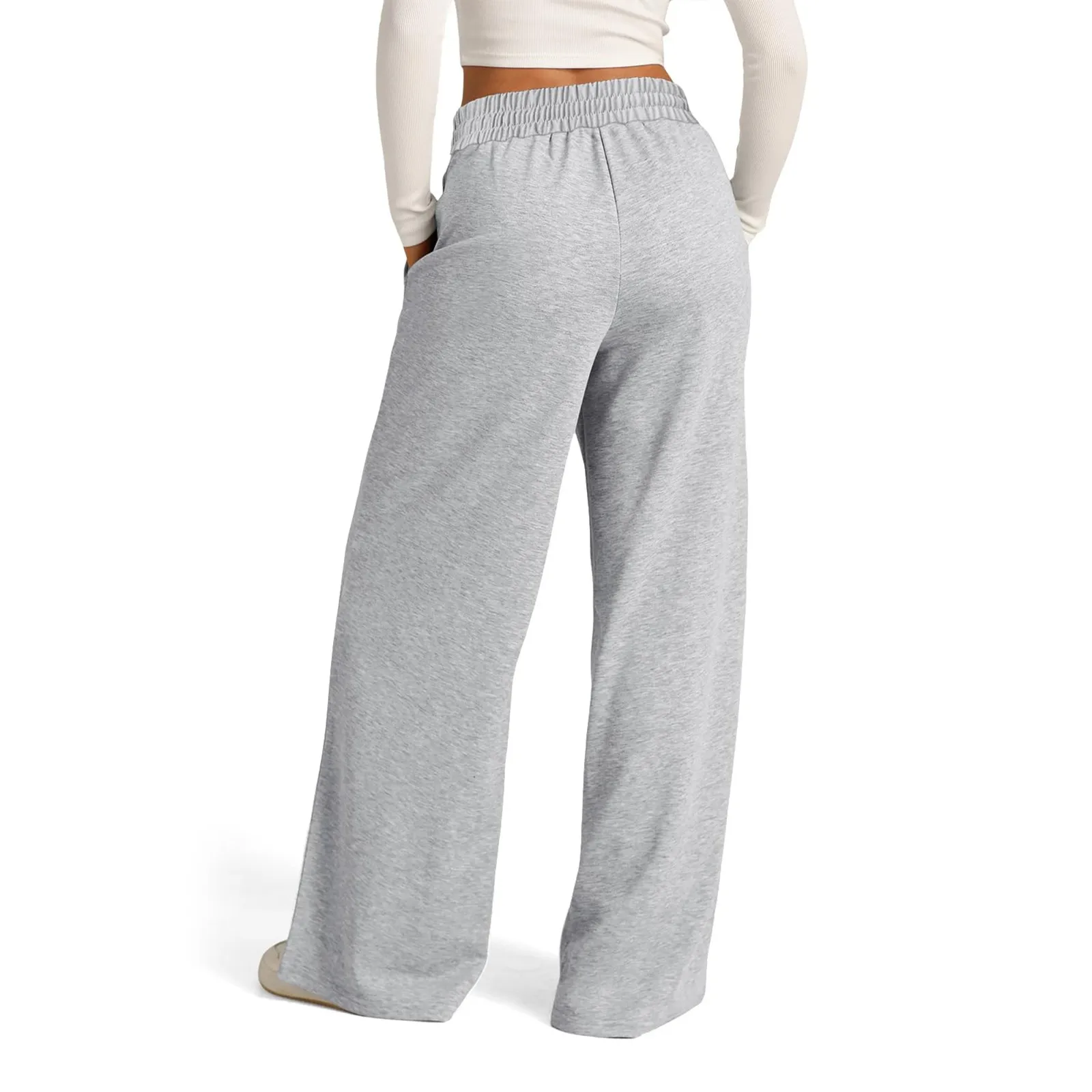 Fleece Sweatpants Women Streetwear Pants High Waist Loose Trousers Casual Straight Sport Wide Leg Baggy Pants Joggers