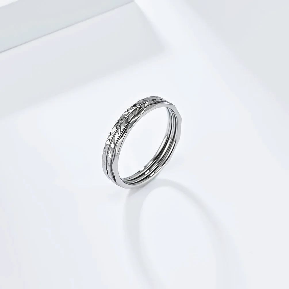 Pack of 3 Simple 1mm Stainless Steel Women Statement Rings Silver Rose Gold Color Trendy Fashion Jewelry US Size 5 6 7 8 9 10