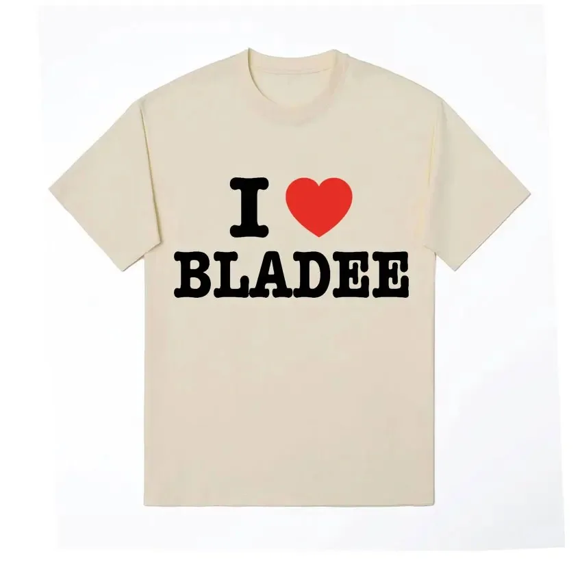 I Love Bladee Drain Gang Print T Shirts Summer Men Women Clothing Fashion T-Shirt Casual Cozy Cotton Short Sleeve T-shirts Tops