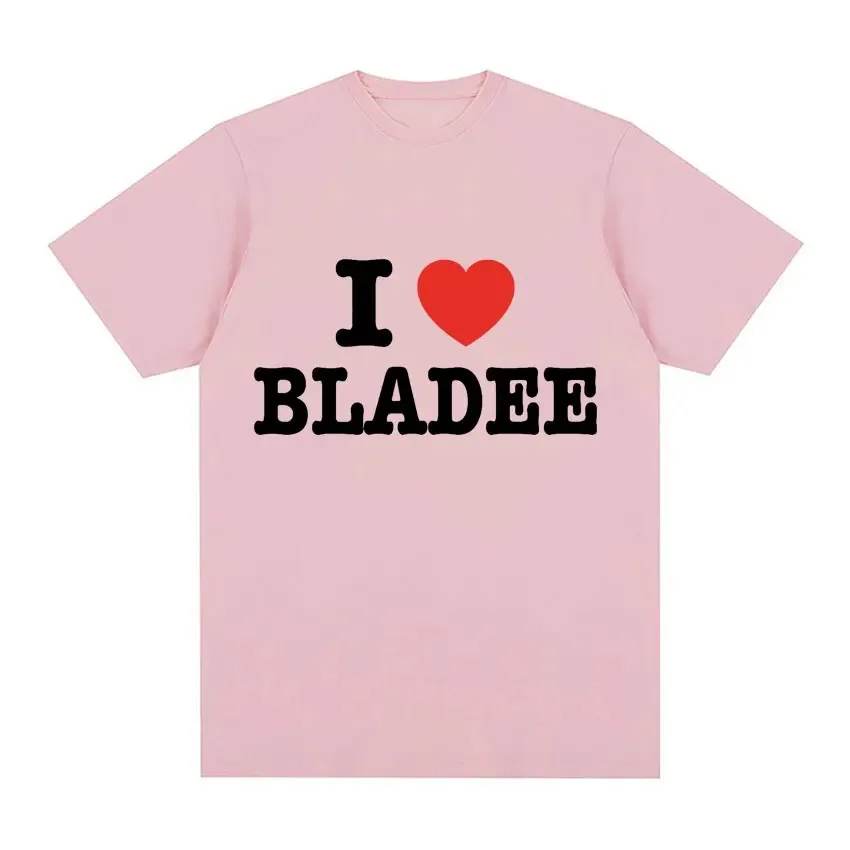 I Love Bladee Drain Gang Print T Shirts Summer Men Women Clothing Fashion T-Shirt Casual Cozy Cotton Short Sleeve T-shirts Tops