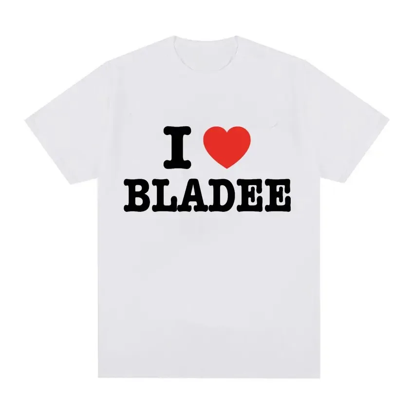 I Love Bladee Drain Gang Print T Shirts Summer Men Women Clothing Fashion T-Shirt Casual Cozy Cotton Short Sleeve T-shirts Tops