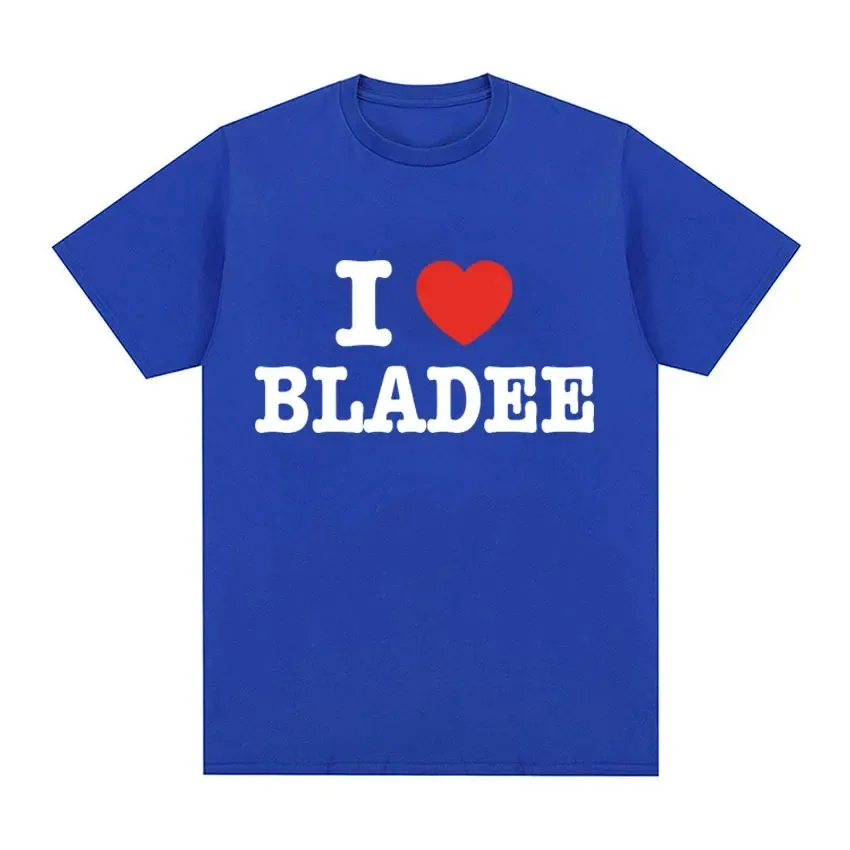 I Love Bladee Drain Gang Print T Shirts Summer Men Women Clothing Fashion T-Shirt Casual Cozy Cotton Short Sleeve T-shirts Tops
