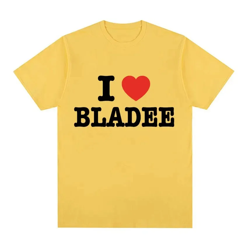 I Love Bladee Drain Gang Print T Shirts Summer Men Women Clothing Fashion T-Shirt Casual Cozy Cotton Short Sleeve T-shirts Tops