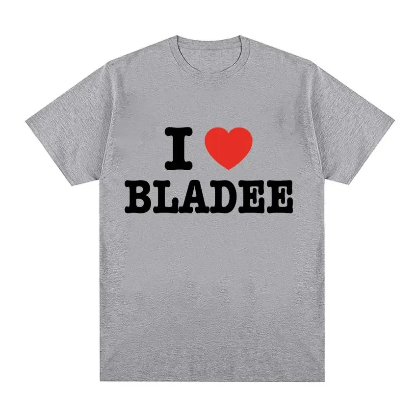 I Love Bladee Drain Gang Print T Shirts Summer Men Women Clothing Fashion T-Shirt Casual Cozy Cotton Short Sleeve T-shirts Tops