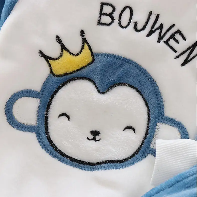 Boys Coral Fleece Pajama Sets Plus Velvet Thick Flannel Homewear Children Winter Warm Sleepwear Suit 2Pcs Girls Pantsuit