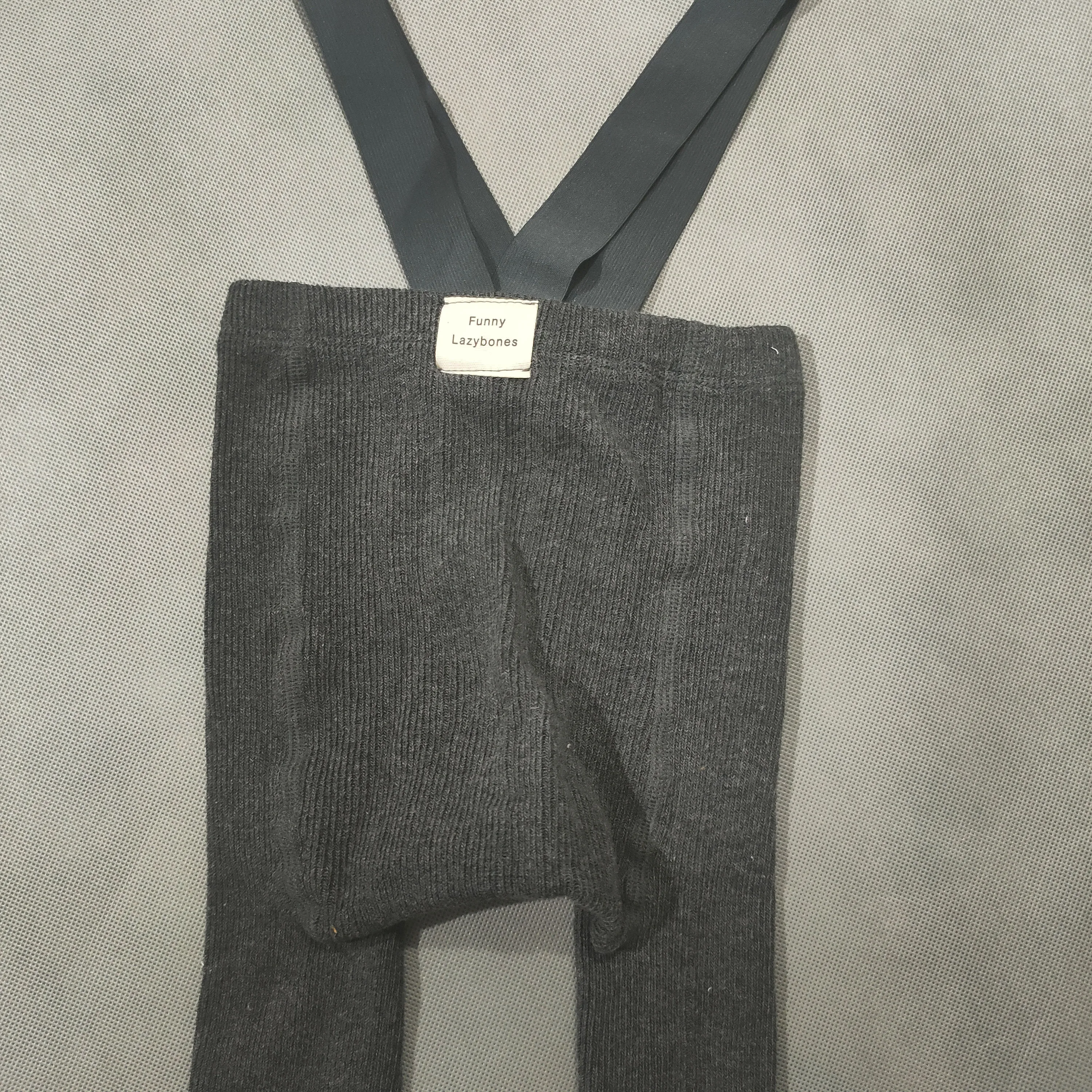 Spanish Spring And Autumn Models High Waist Suspenders Cropped Trousers Baby Big PP Baby Leggings