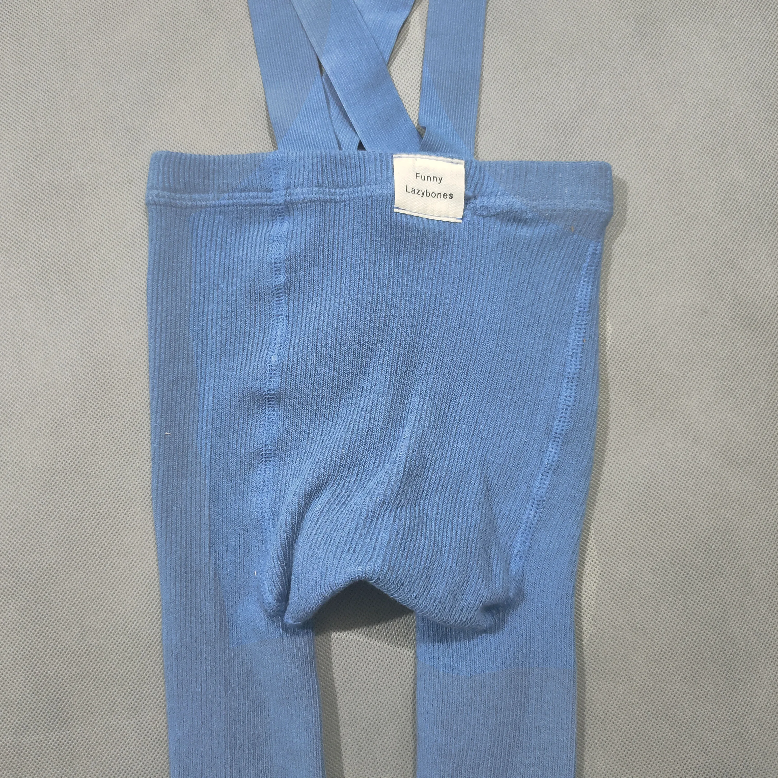 Spanish Spring And Autumn Models High Waist Suspenders Cropped Trousers Baby Big PP Baby Leggings