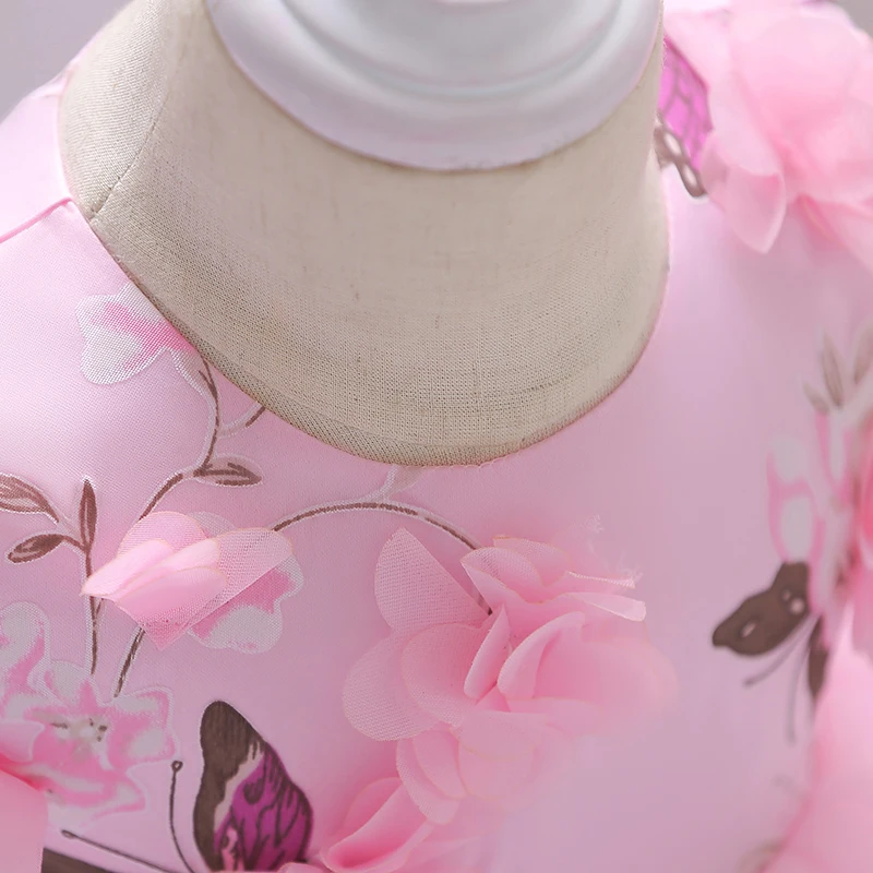 Summer Baby Girls Dress Toddler Girl Clothes Infant Baby 1 Years Birthday Princess Party Dresses Floral Newborn Wedding Gown