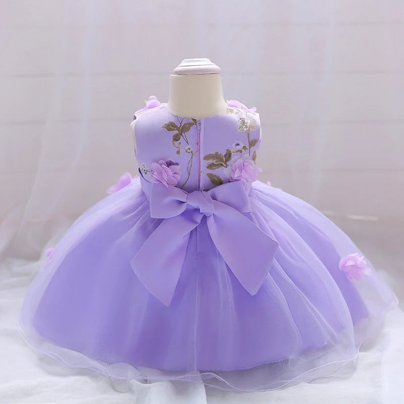 Summer Baby Girls Dress Toddler Girl Clothes Infant Baby 1 Years Birthday Princess Party Dresses Floral Newborn Wedding Gown