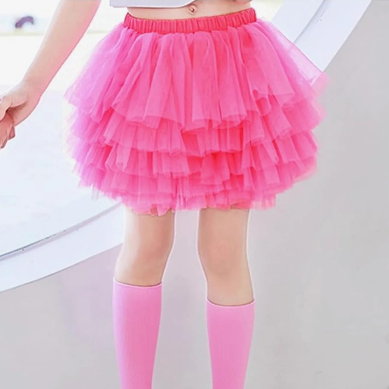 Little Girls Tutu Skirts Black Fluffy Toddler Tulle Princess Ball Gown Pettiskirt Ballet Dance Kids Party/birthday Skirt 1-7T