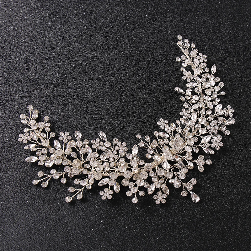 Crystal Rhinestone Bridal Wedding Headbands Tiaras Hairbands For Women Bride Bridal Wedding Hair Accessories Jewelry Band Gift