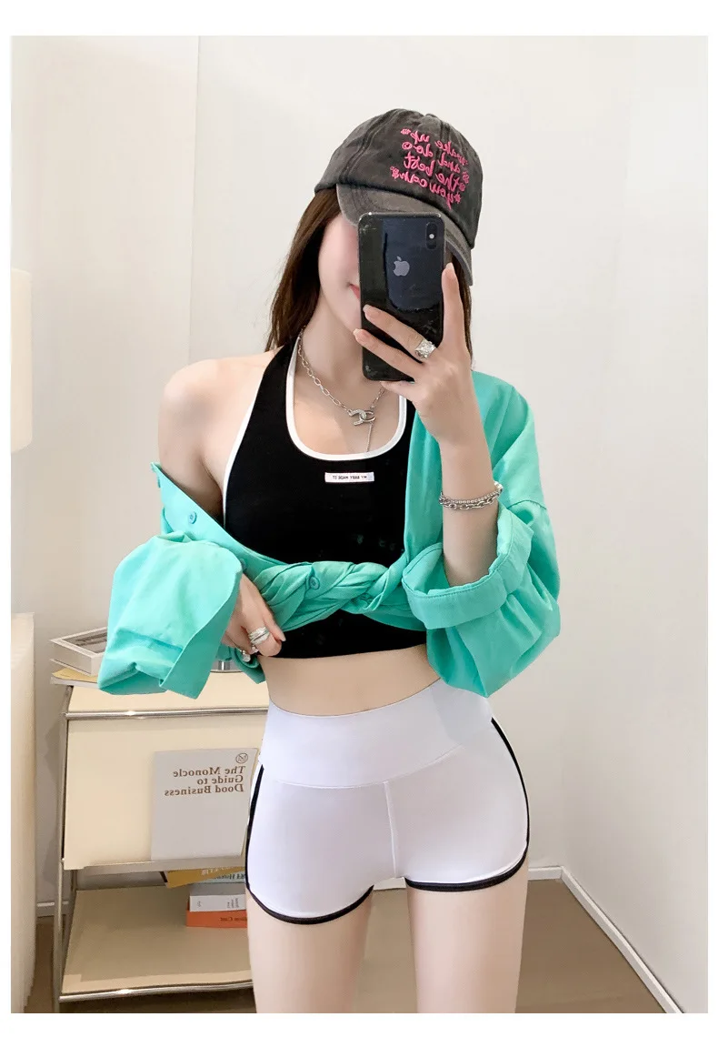 Running Shorts Women's Summer Thin Leggings Safety Pants Women's Ice Silk Shorts Yoga Pants Cycling Shorts Sexy Butt Lift