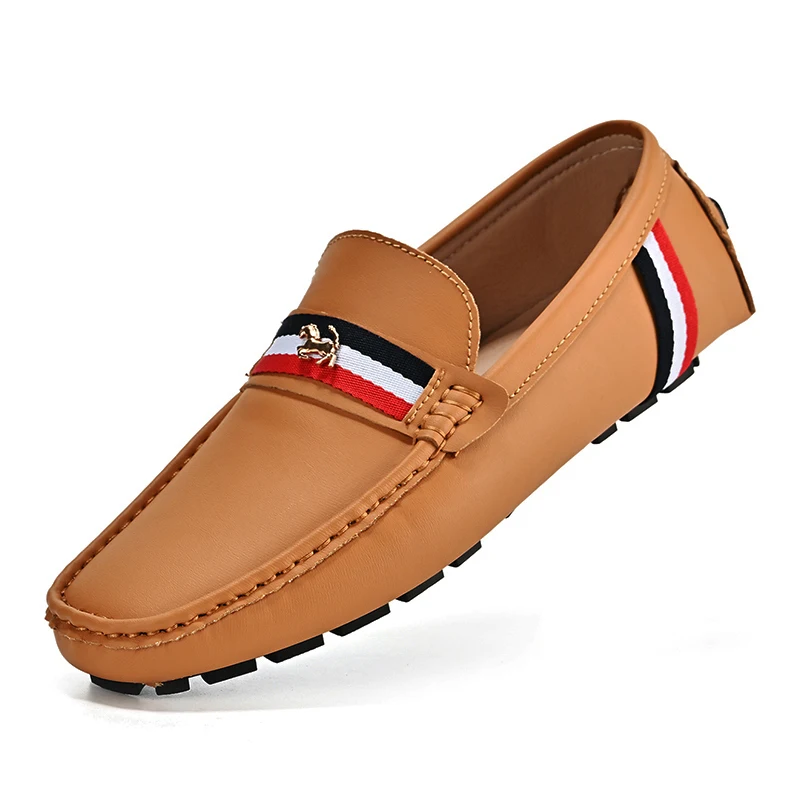 MAEDEF 2024 New Leather Casual Shoes Fashion Spring Loafer High Quality Men Loafers Non Slip for Man Comfortable Driving Shoes
