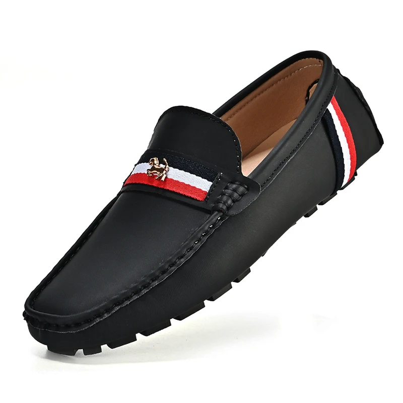 MAEDEF 2024 New Leather Casual Shoes Fashion Spring Loafer High Quality Men Loafers Non Slip for Man Comfortable Driving Shoes