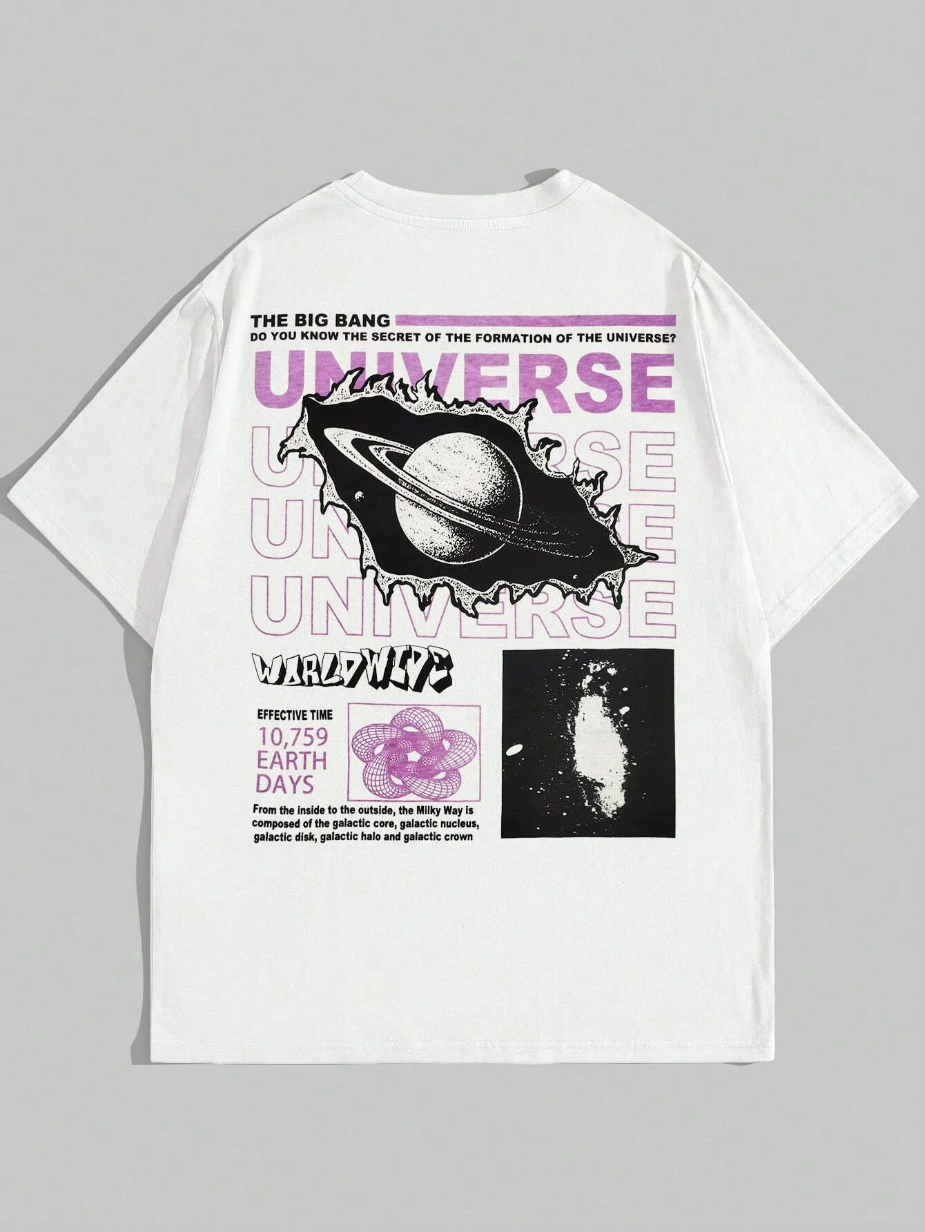 The Secret Of The Big Bang In The Universe Men T Shirts Summer Cotton T-Shirts Breathable Loose Clothes Hip Hop Street Tees