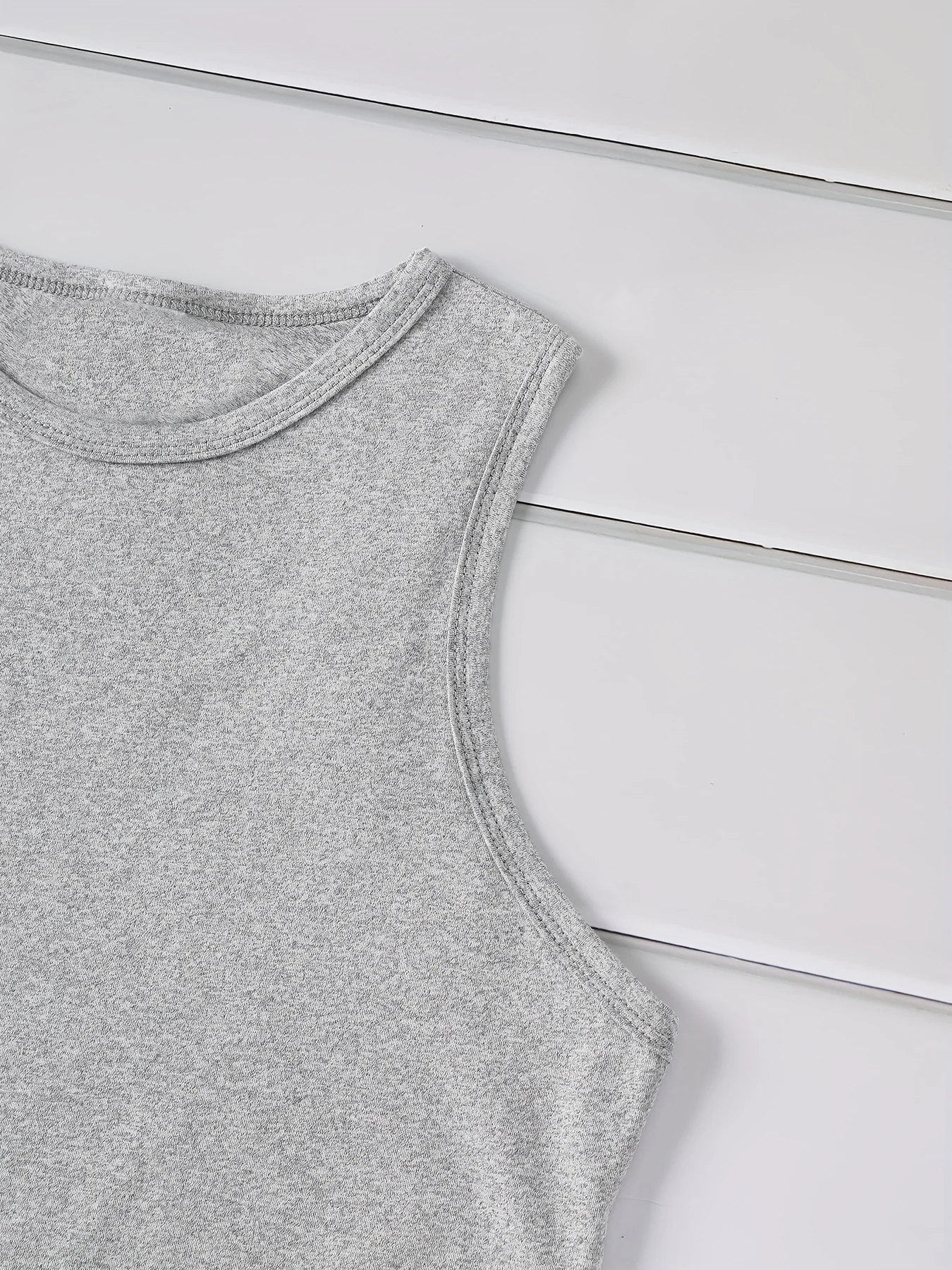 Women's Summer Casual Loose Size Marshmallows Print Round Neck Sleeveless Tank Top T-shirt
