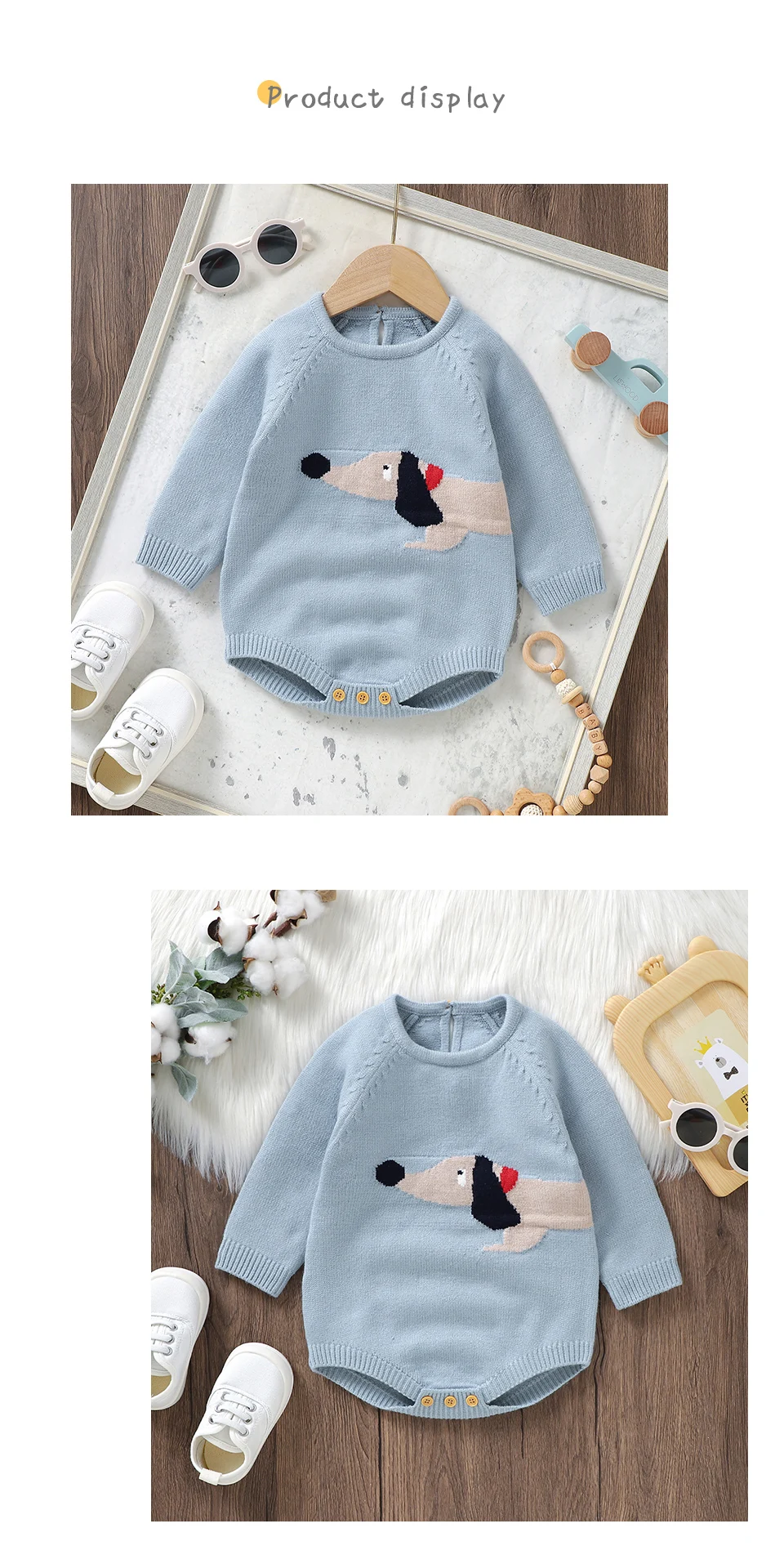 Cute Preppy design Skin-friendly Long Sleeve Baby Boys & Girls Summer Bodysuit Jumpsuit Breathable Newborn Infant Rompers