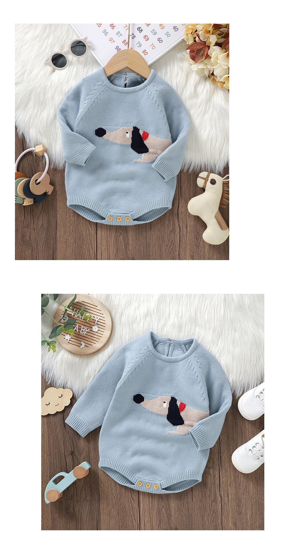 Cute Preppy design Skin-friendly Long Sleeve Baby Boys & Girls Summer Bodysuit Jumpsuit Breathable Newborn Infant Rompers