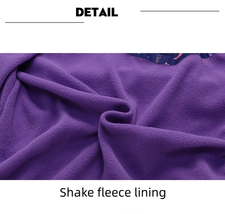 Dubbped Kids Girls unicorn Purple Rain Jacket Waterproof Coat Lightweight Hooded Warm Lined Raincoats Windbreakers 3-12Y