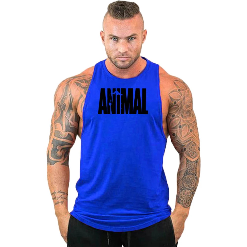 Animal Fitness Clothing Bodybuilding Shirt Men Top for Fitness Sleeveless Sweatshirt Gym T-shirts Skull Man Men's Vest Stringer