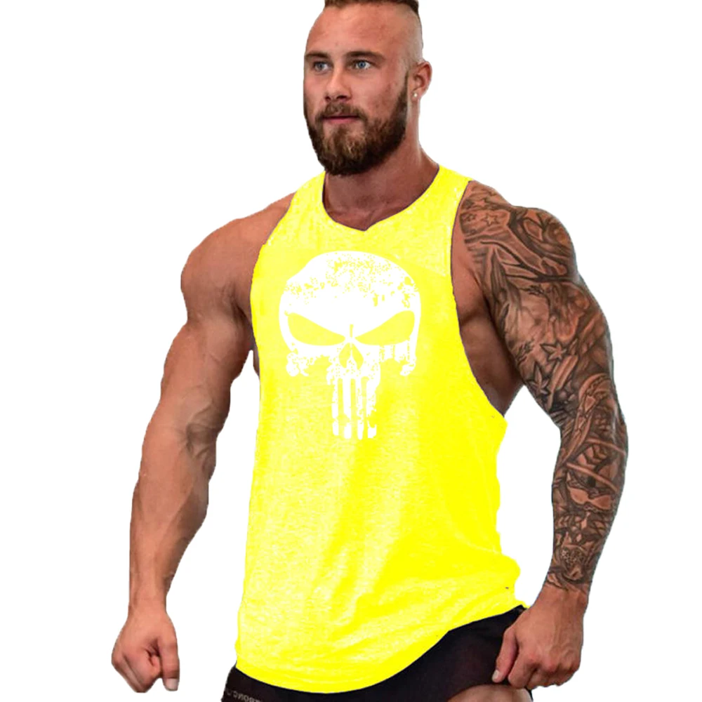 Animal Fitness Clothing Bodybuilding Shirt Men Top for Fitness Sleeveless Sweatshirt Gym T-shirts Skull Man Men's Vest Stringer