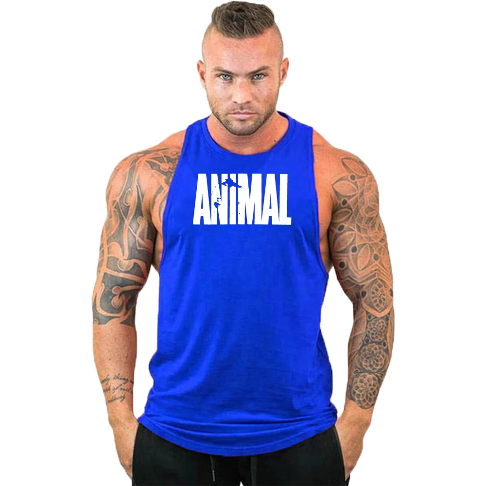 Animal Fitness Clothing Bodybuilding Shirt Men Top for Fitness Sleeveless Sweatshirt Gym T-shirts Skull Man Men's Vest Stringer