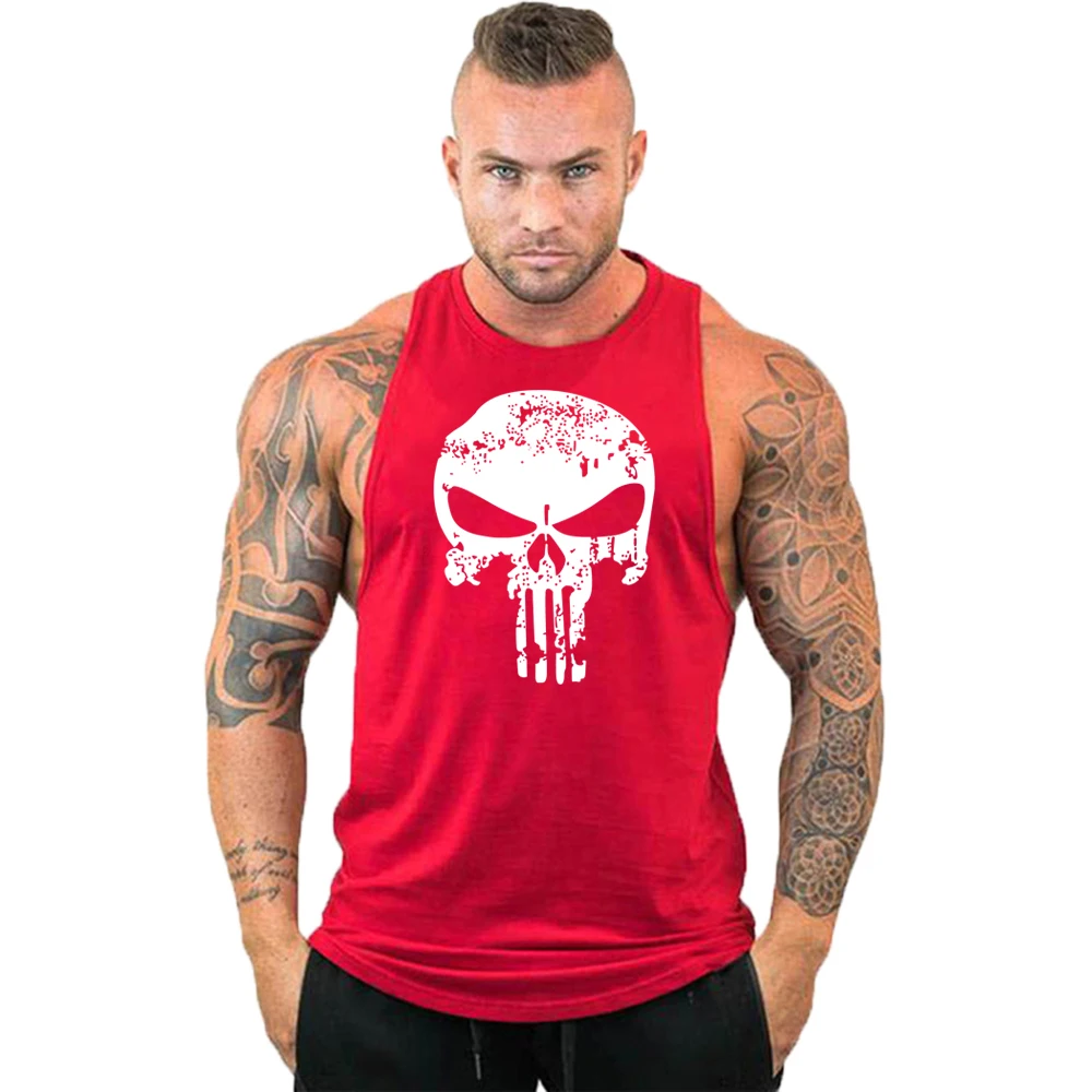 Animal Fitness Clothing Bodybuilding Shirt Men Top for Fitness Sleeveless Sweatshirt Gym T-shirts Skull Man Men's Vest Stringer