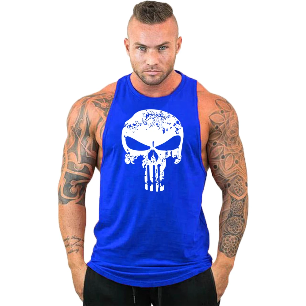 Animal Fitness Clothing Bodybuilding Shirt Men Top for Fitness Sleeveless Sweatshirt Gym T-shirts Skull Man Men's Vest Stringer