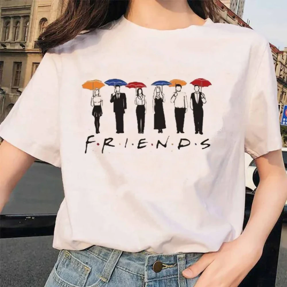 Friends Tv Show T Shirt Women Graphic Best Friends Harajuku T-shirt Unisex Fashion Manga Y2k Tshirt kawaii Vintage Tops Female