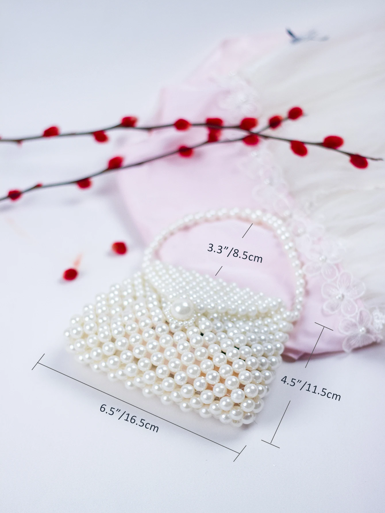 2024 Spring/Summer Hot selling Chinese Style Mini Pearl Imitation Dumpling Bun Women's Homemade Beaded Weaving Handbag