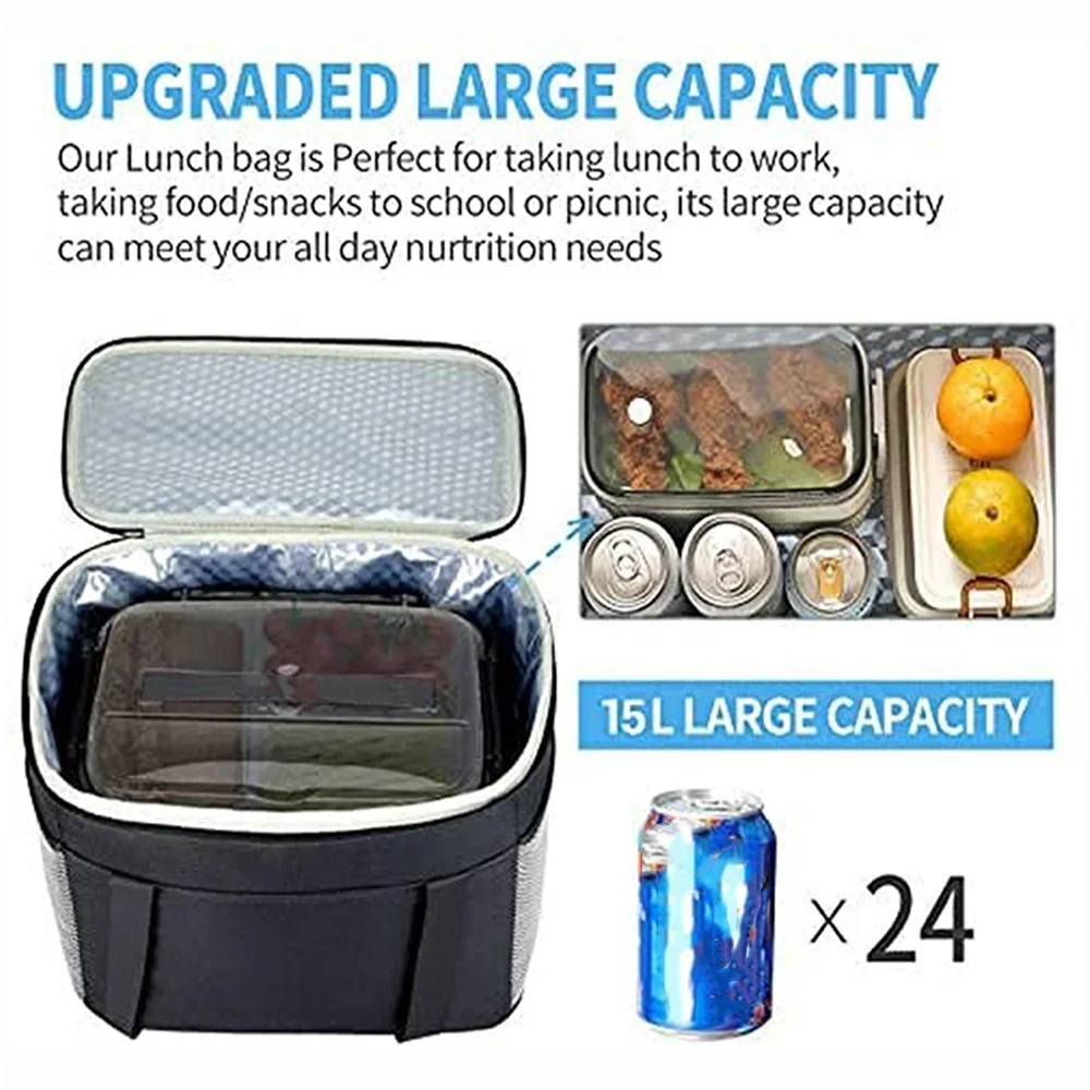 Cooler Bag Lunch Bags Waterproof Oxford Portable Zipper Thermal Bento Bags Printing Bear Series Insulated Camping Picnic Bag