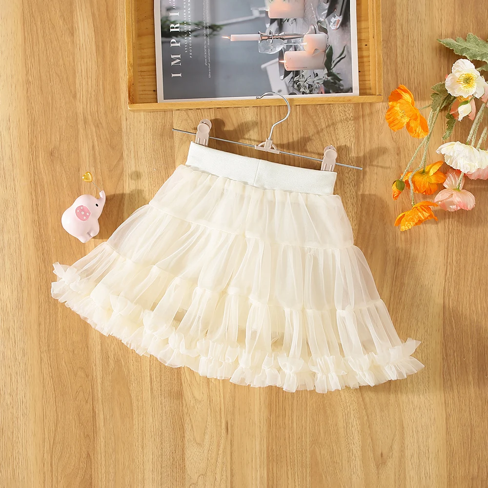 Summer Baby Girl Solid Color Cake Skirt Girl Fashion Versatile Short Skirt