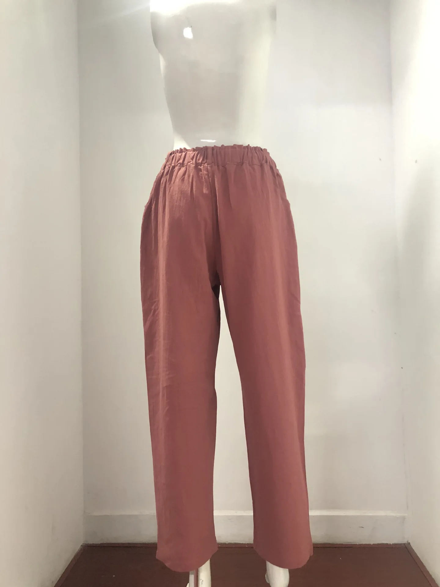 Summer 2026 New Ladies Cotton and Linen Straight Tube Cropped Casual and Comfortable Simple Women Radish Pants