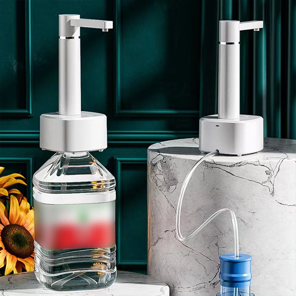 ZaiXiao Electric Water Gallon Pump Automatic Water Bottle Pump Dispenser Desktop 4W Rechargeable Water Pump Dispenser With Stand