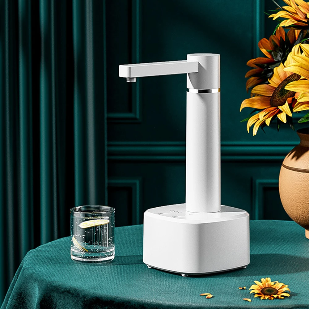 ZaiXiao Electric Water Gallon Pump Automatic Water Bottle Pump Dispenser Desktop 4W Rechargeable Water Pump Dispenser With Stand