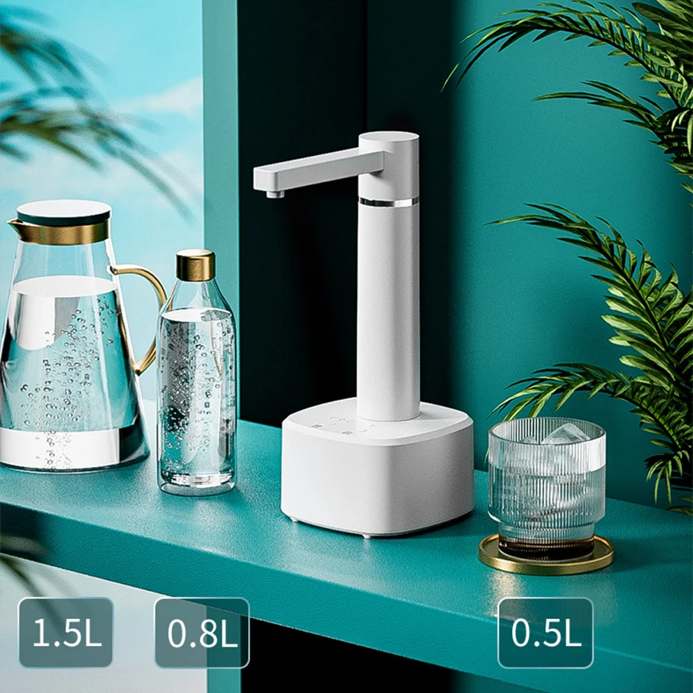 ZaiXiao Electric Water Gallon Pump Automatic Water Bottle Pump Dispenser Desktop 4W Rechargeable Water Pump Dispenser With Stand