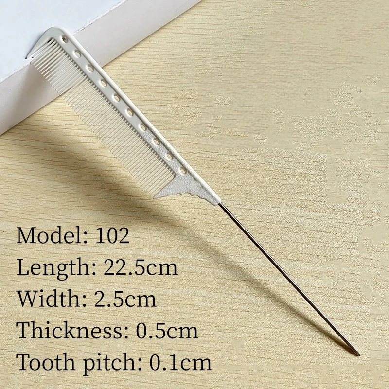 Pointed Comb Hair Salon Hairdresser Comb Hairstylist Steel Needle Pointed Tail Combs Barber Shop Professional Styling Hairbrush