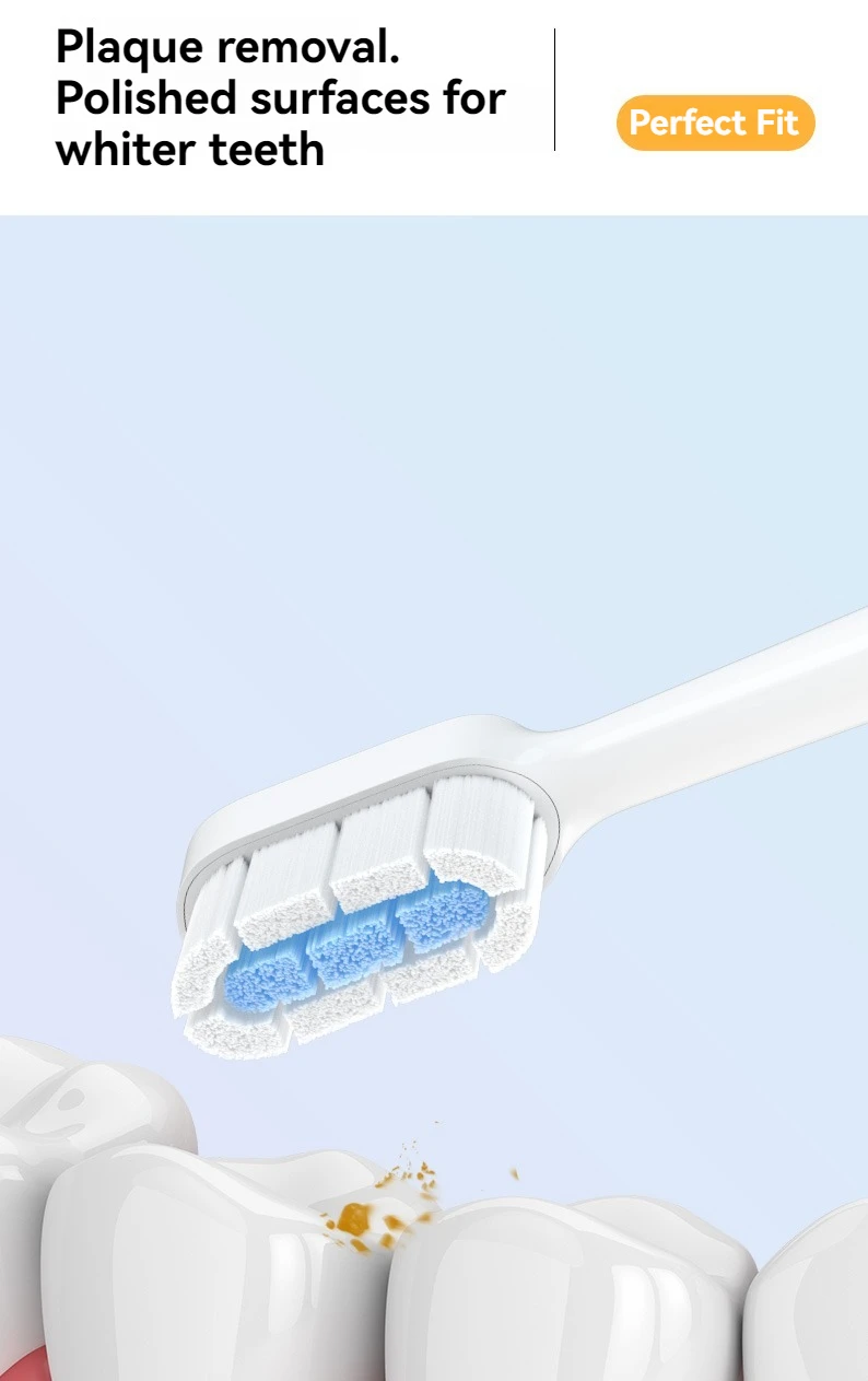 Compatible with Xiao Electric Toothbrush Head T300/T500 Mjia DDYS01SKS/MES601/T700 Replacement MES602/604