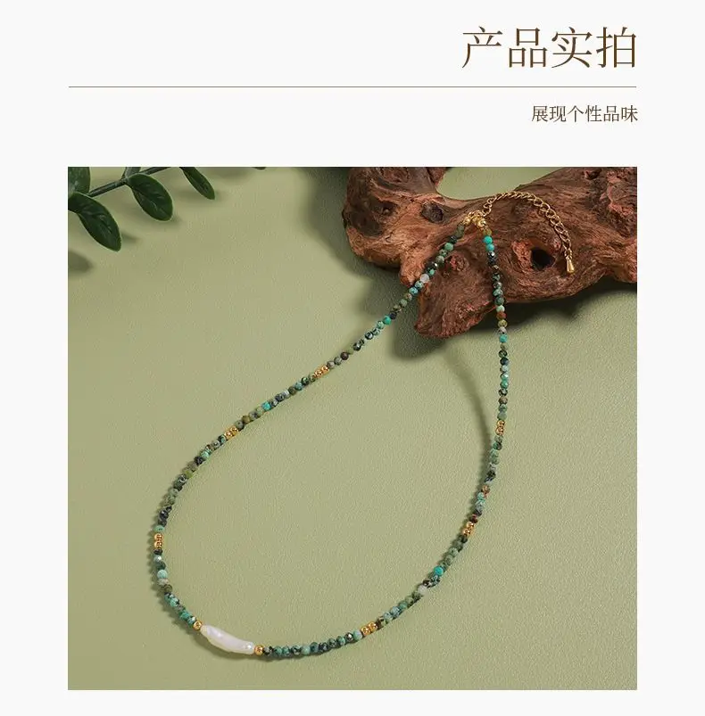 Pearl Natural Stone Beads Chain Stainless Steel Luxury Necklace Exquisite Fashion Handmade Charm Jewelry Women