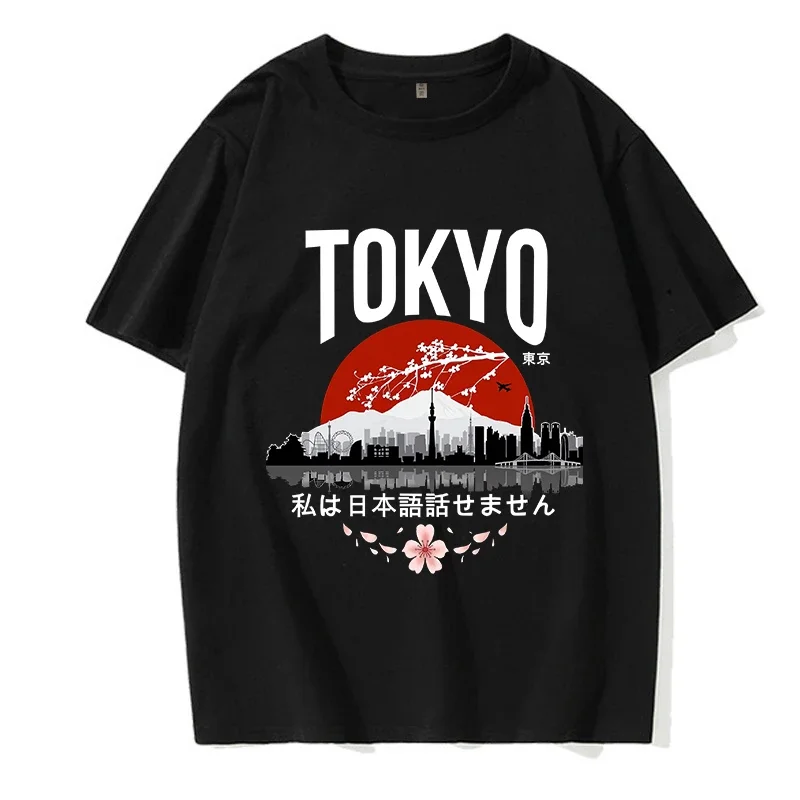 Women Men Gothic Mange Tshirt Tokyo Y2k T-shirt 2000s Funny Graphic Tee Shirt Hip Hop Streetwear Korean Style Clothes Tops Femme