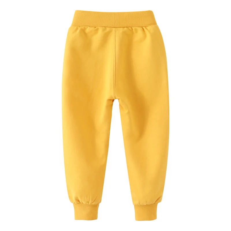 Jumping Meters 2-7T Yellow Children's Trousers Pants Plain Hot Selling Boys Girls Sweatpants Kids Sweatpants